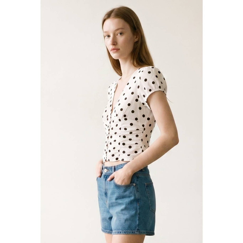 Polka Dot Blouse Top
