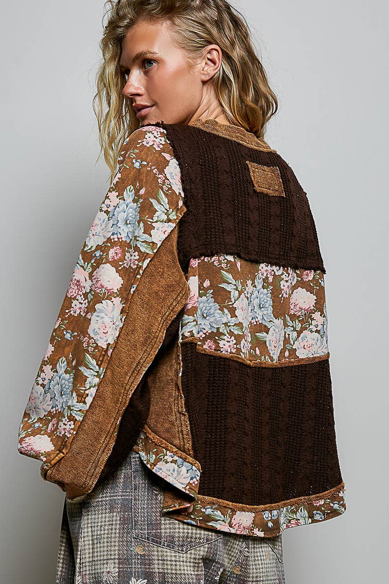 Mocha Patchwork Top