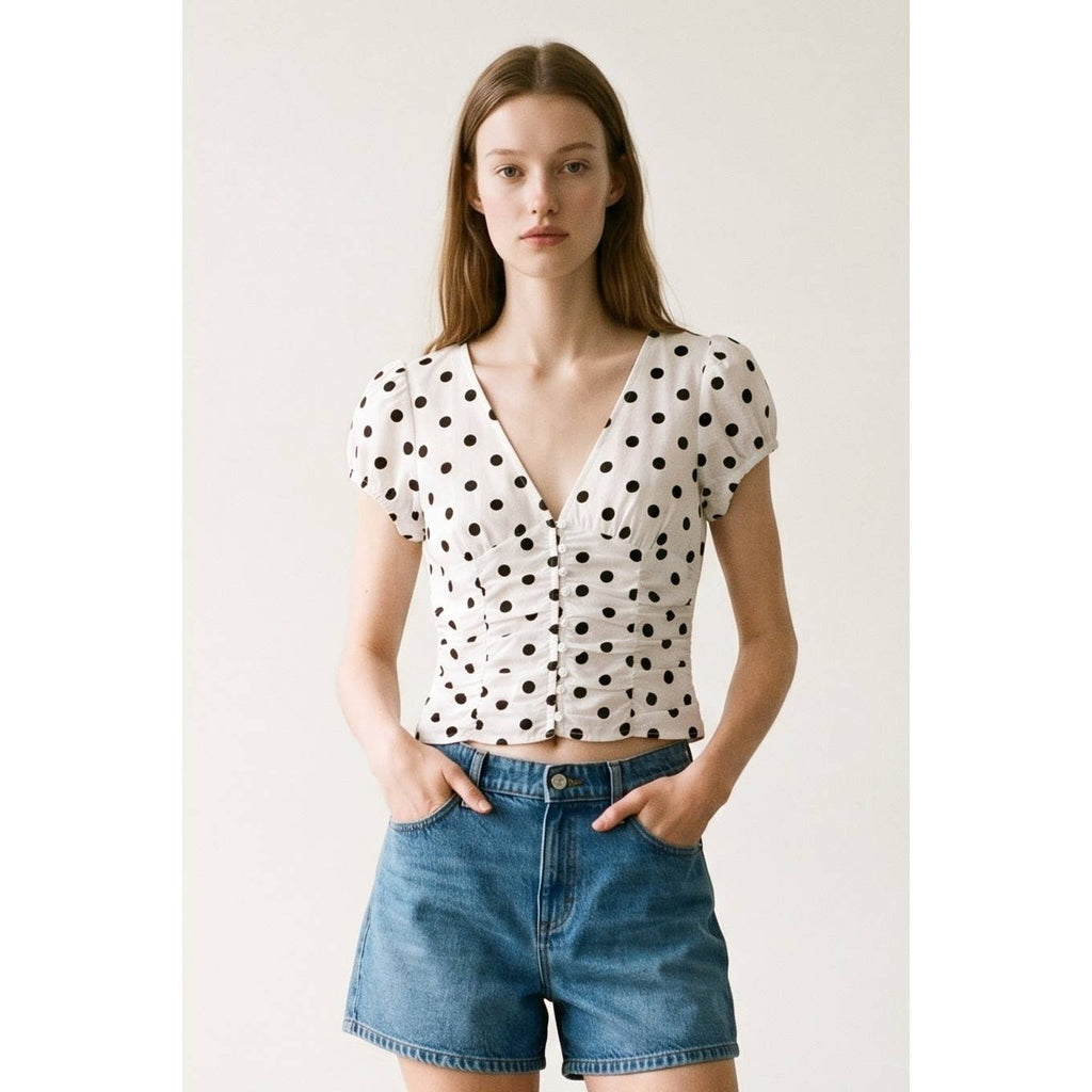 Polka Dot Blouse Top