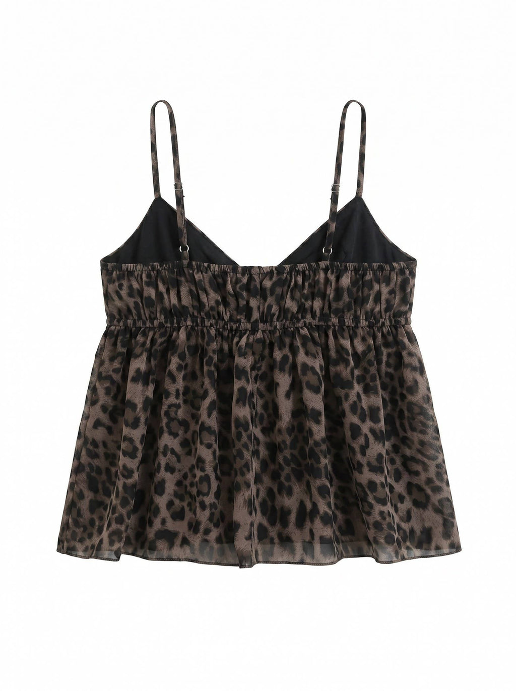 Leopard ruffle top