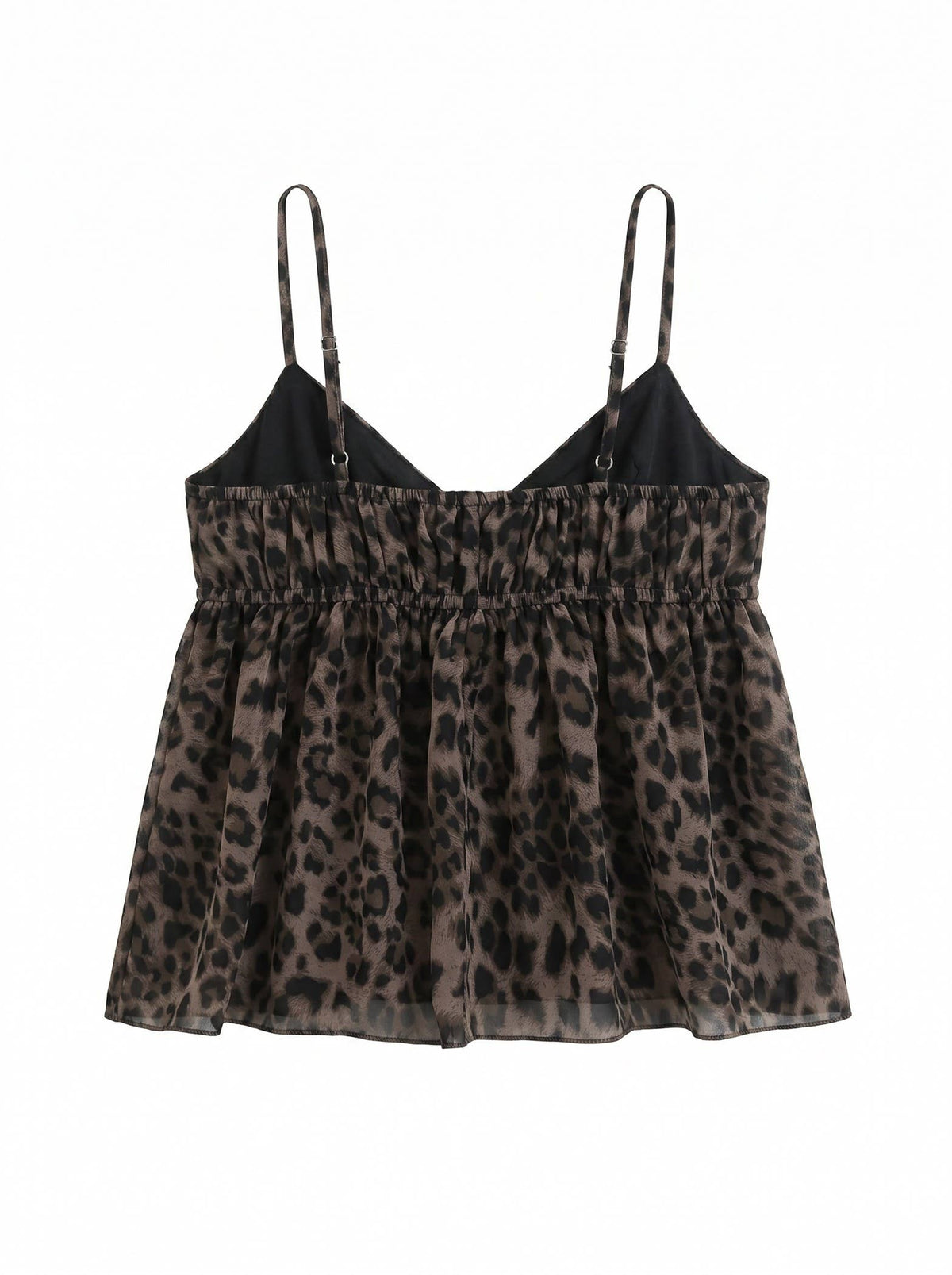 Leopard ruffle top