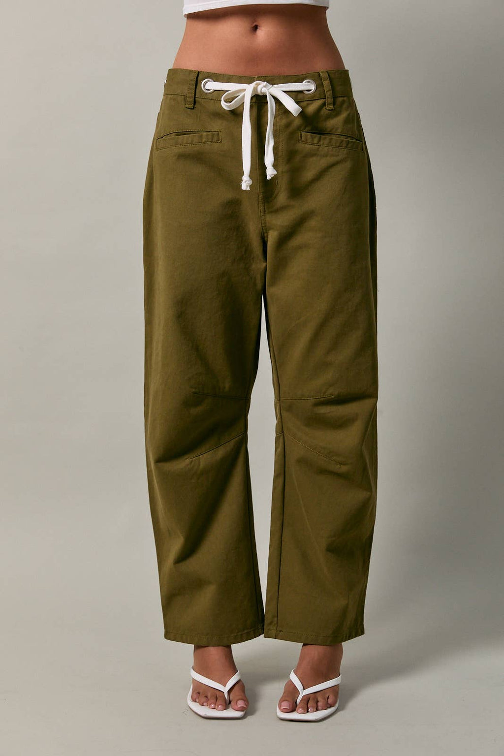 Olive barrel Jean