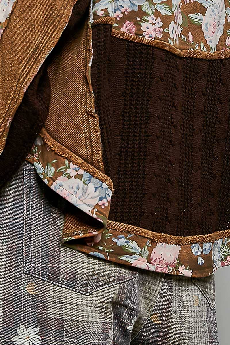 Mocha Patchwork Top