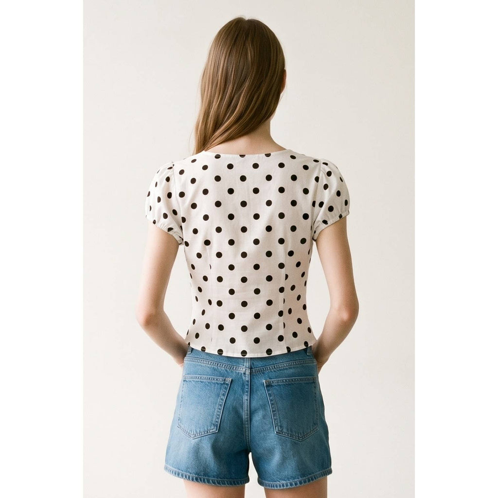 Polka Dot Blouse Top