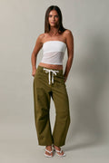 Olive barrel Jean