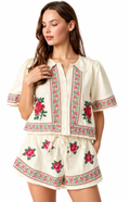 Embroidery floral set