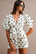 Linen polka dot set
