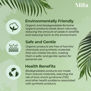 Mila Hygiene: Organic Tampon - Organic Tampons Multipack w/BPA-Free Plastic Applicator - Odor & Chlorine Free Organic Cotton Tampons - 100% Leak Protection, Natural Tampons for Women