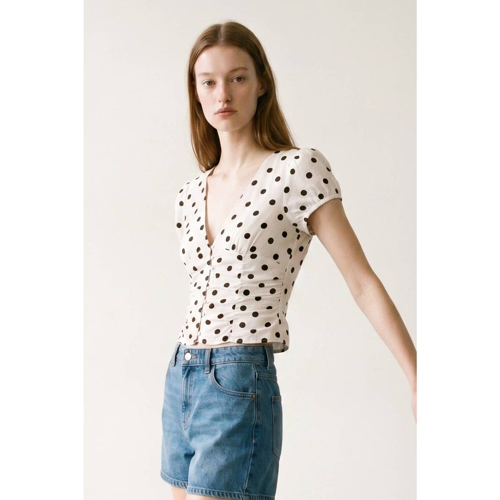 Polka Dot Blouse Top